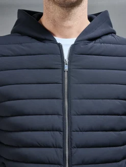 Hybrid Quilted Windbreaker - Navy