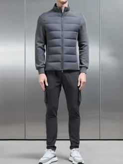 Hybrid Technical Puffer Jacket - Grey