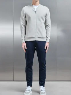 Interlock Jersey Bomber Jacket - Stone