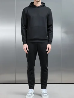Interlock Jersey Essential Hoodie - Black