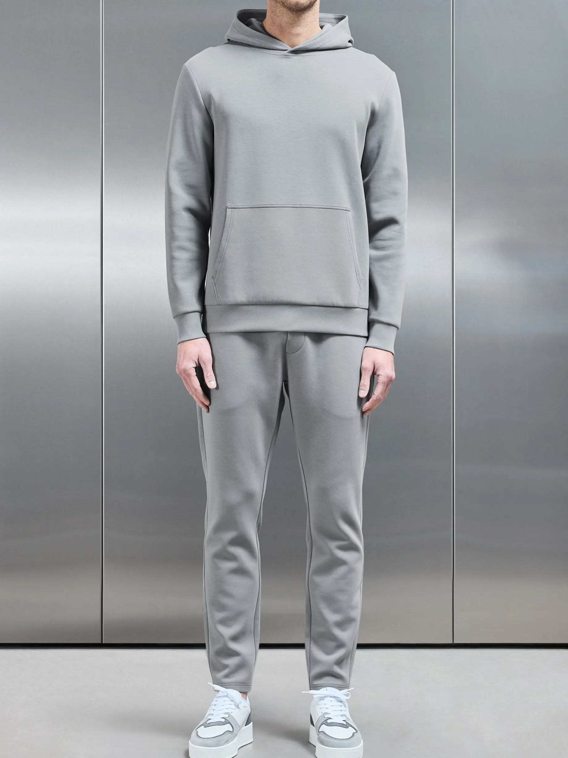 Interlock Jersey Essential Hoodie - Grey