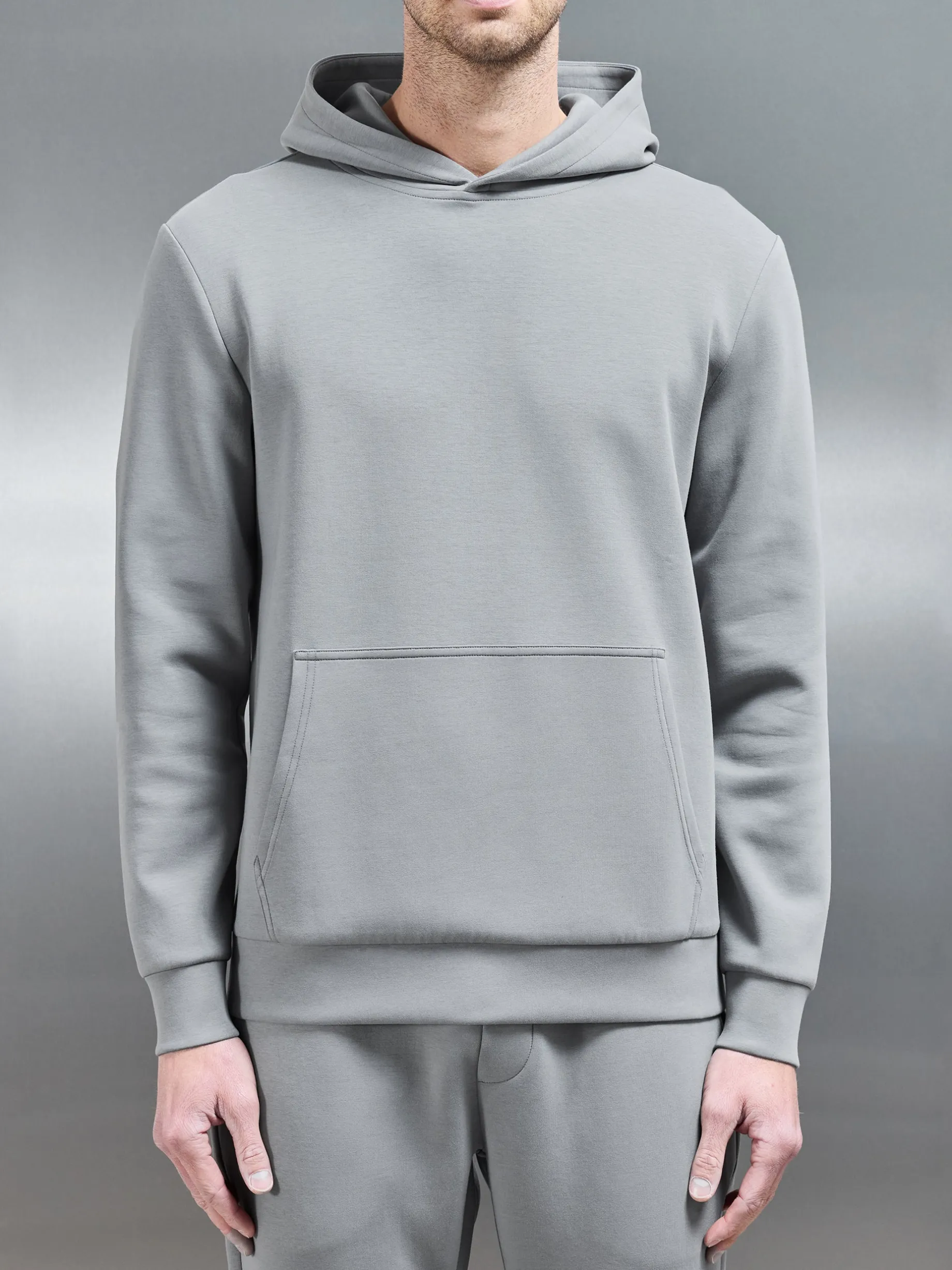 Interlock Jersey Essential Hoodie - Grey