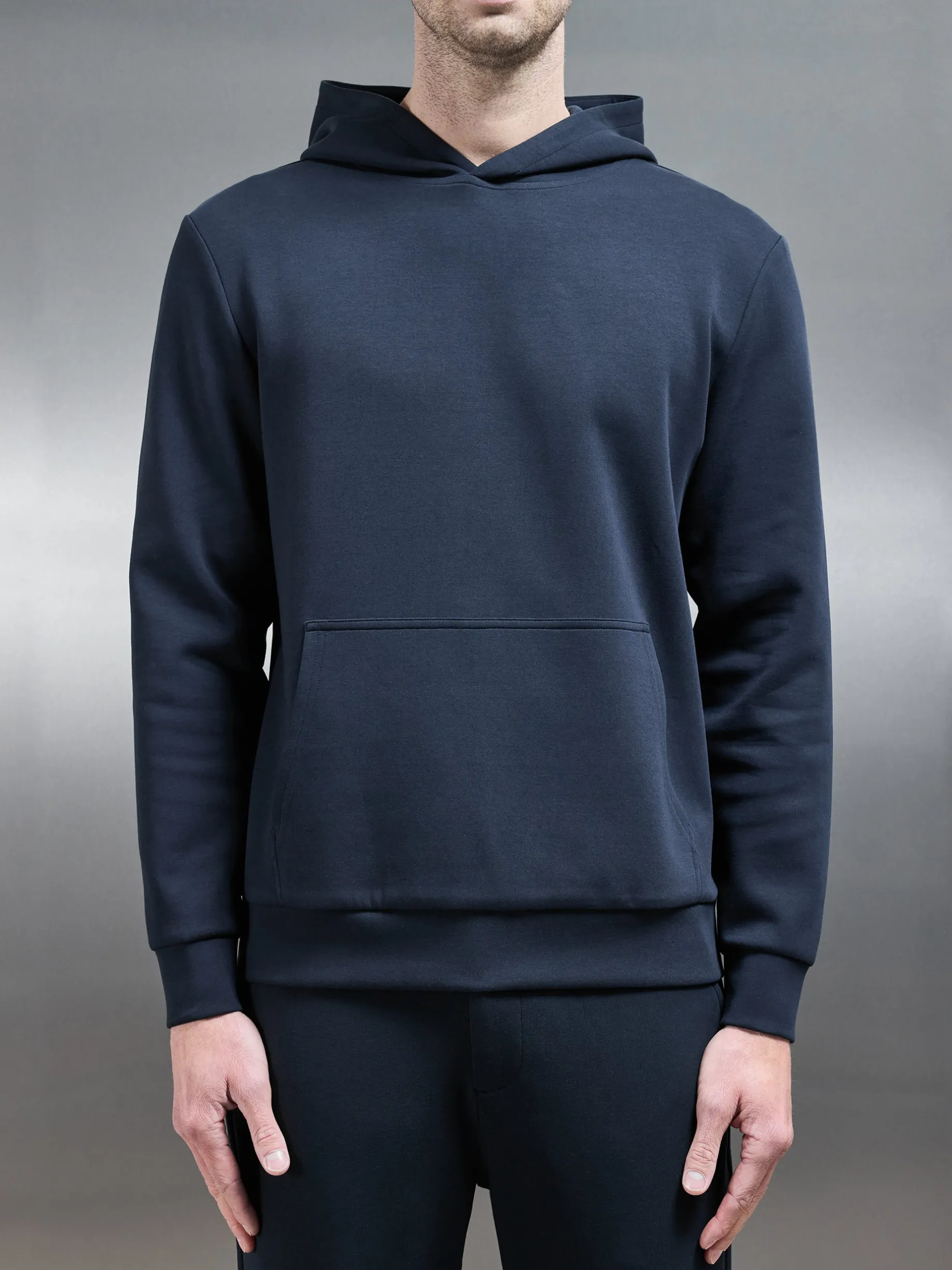 Interlock Jersey Essential Hoodie - Navy