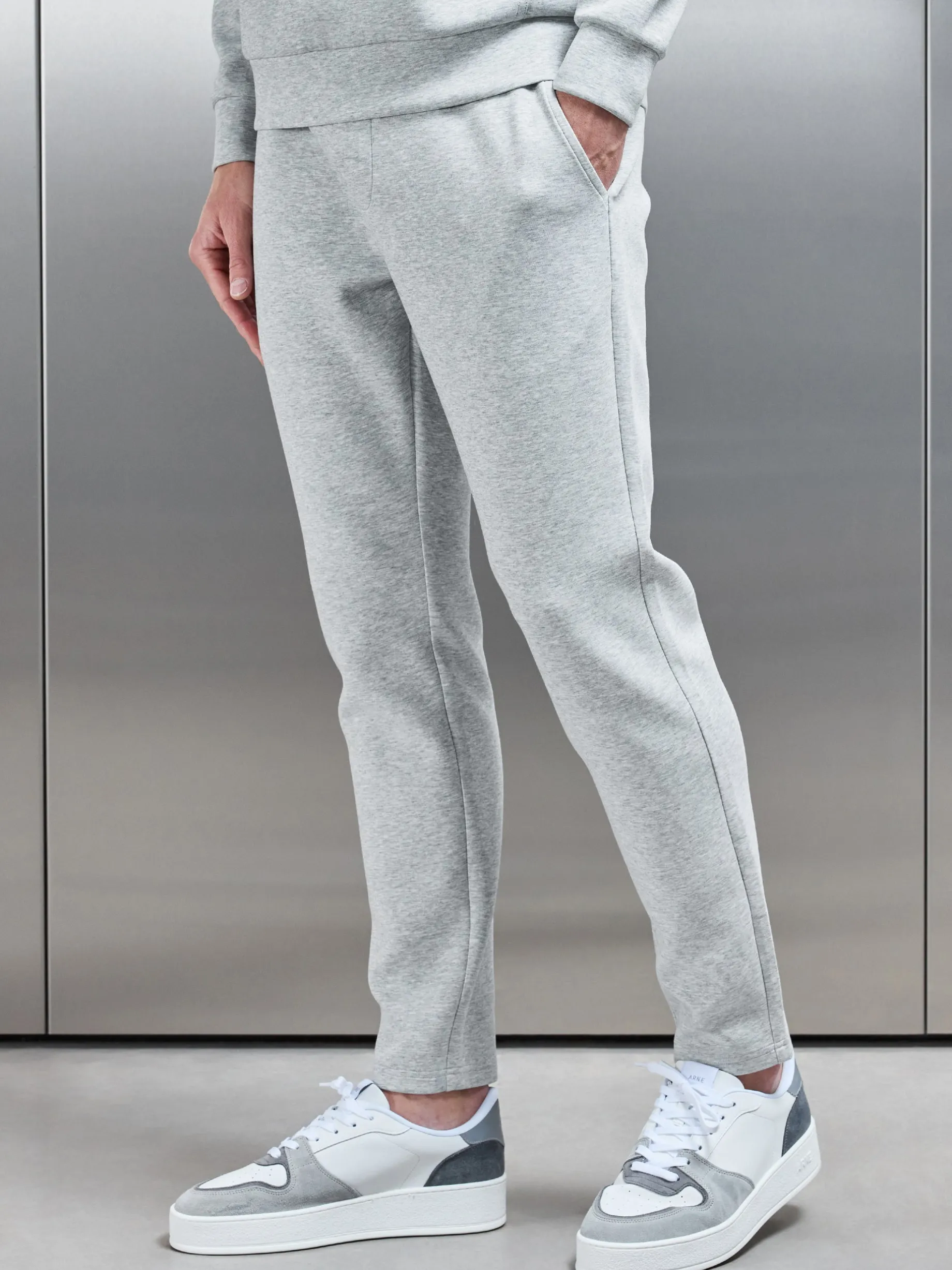 Interlock Jersey Essential Jogger - Marl Grey