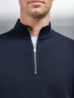 Interlock Jersey Half Zip - Navy