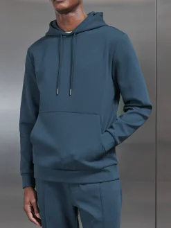 Interlock Jersey Hoodie - Steel Blue