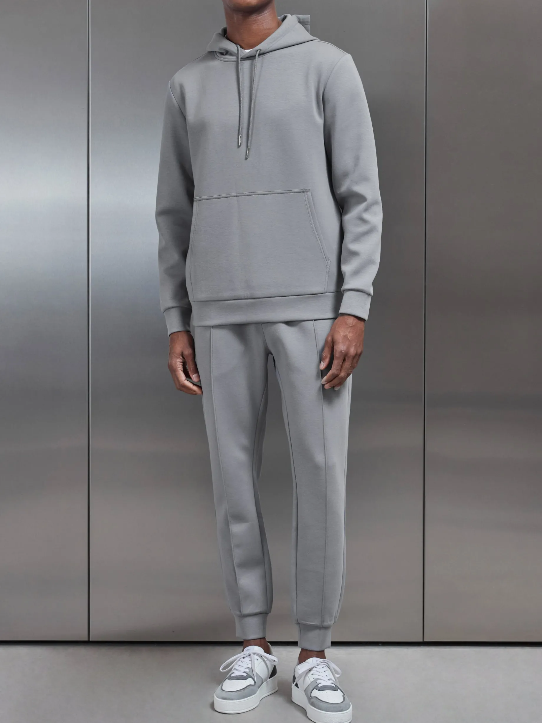 Interlock Jersey Hoodie - Grey