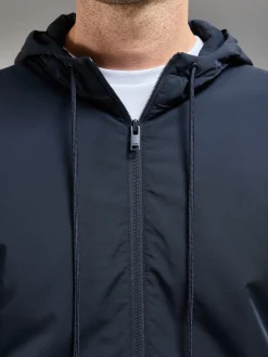 Interlock Jersey Hybrid Windbreaker - Navy