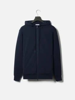 Interlock Jersey Hybrid Windbreaker - Navy