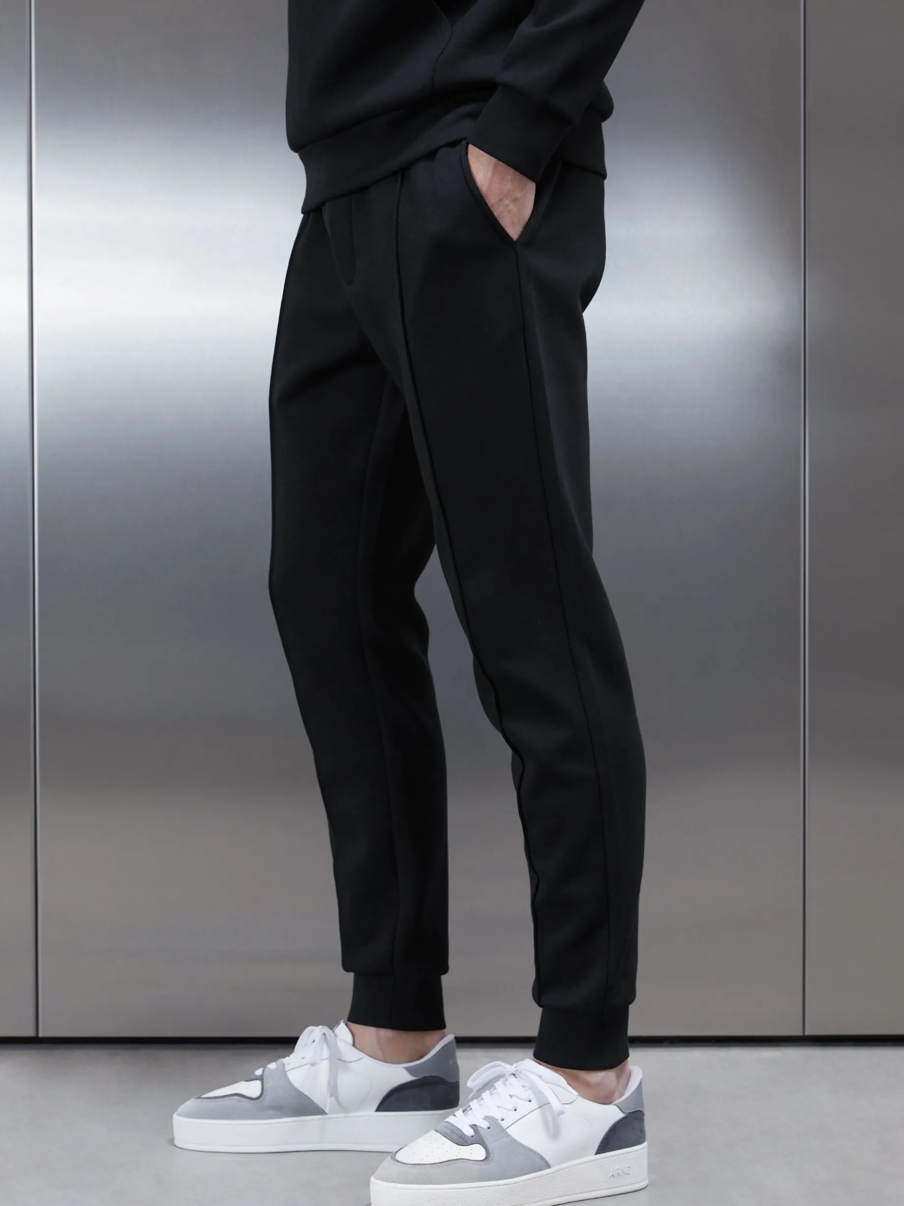 Interlock Jersey Jogger - Black