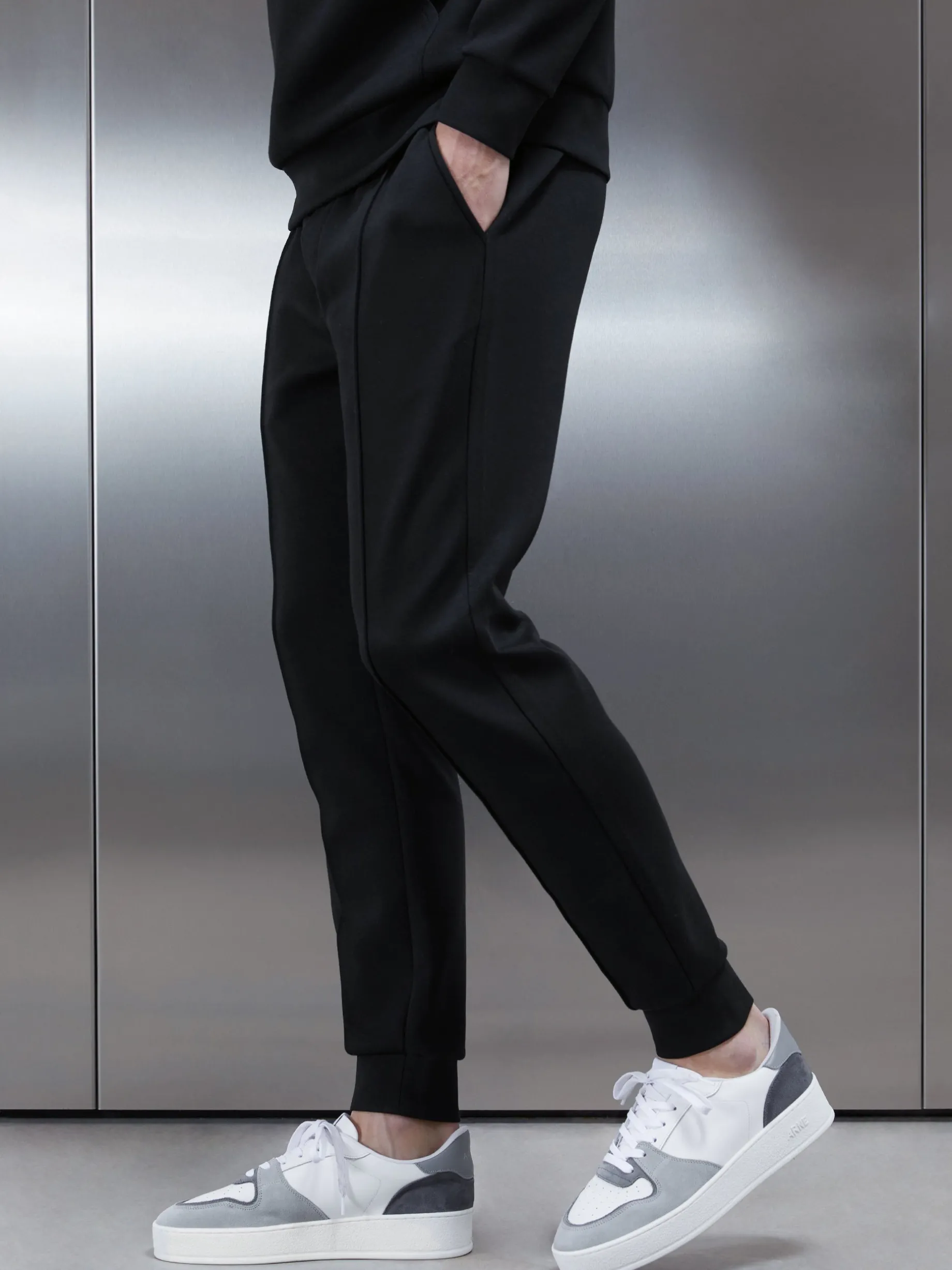 Interlock Jersey Jogger - Black