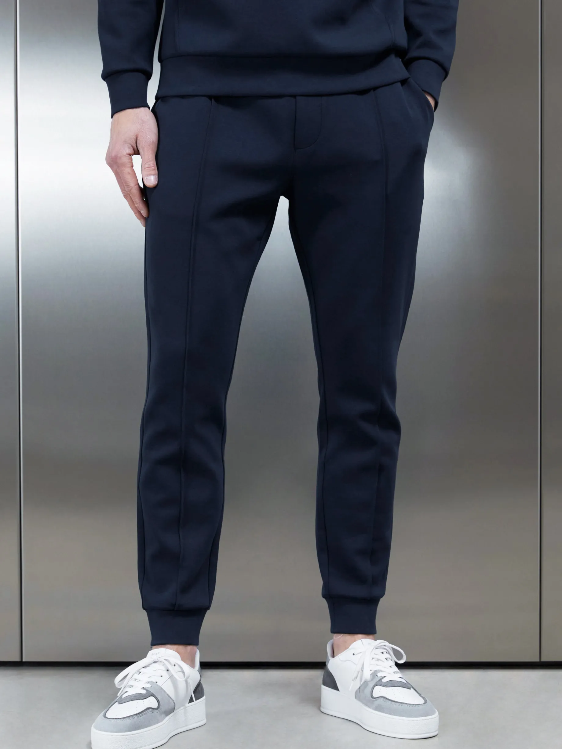 Interlock Jersey Jogger - Navy