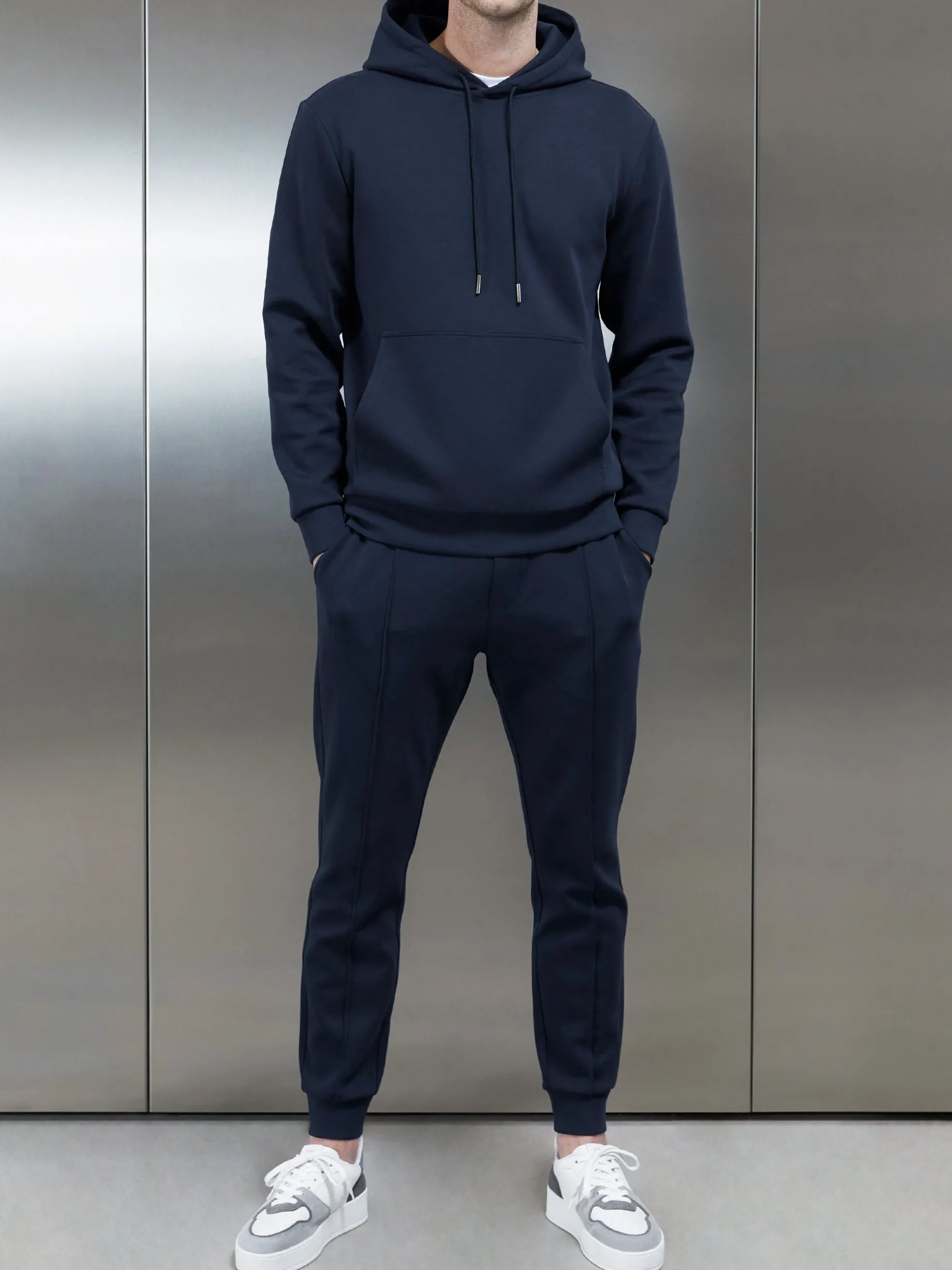 Interlock Jersey Jogger - Navy