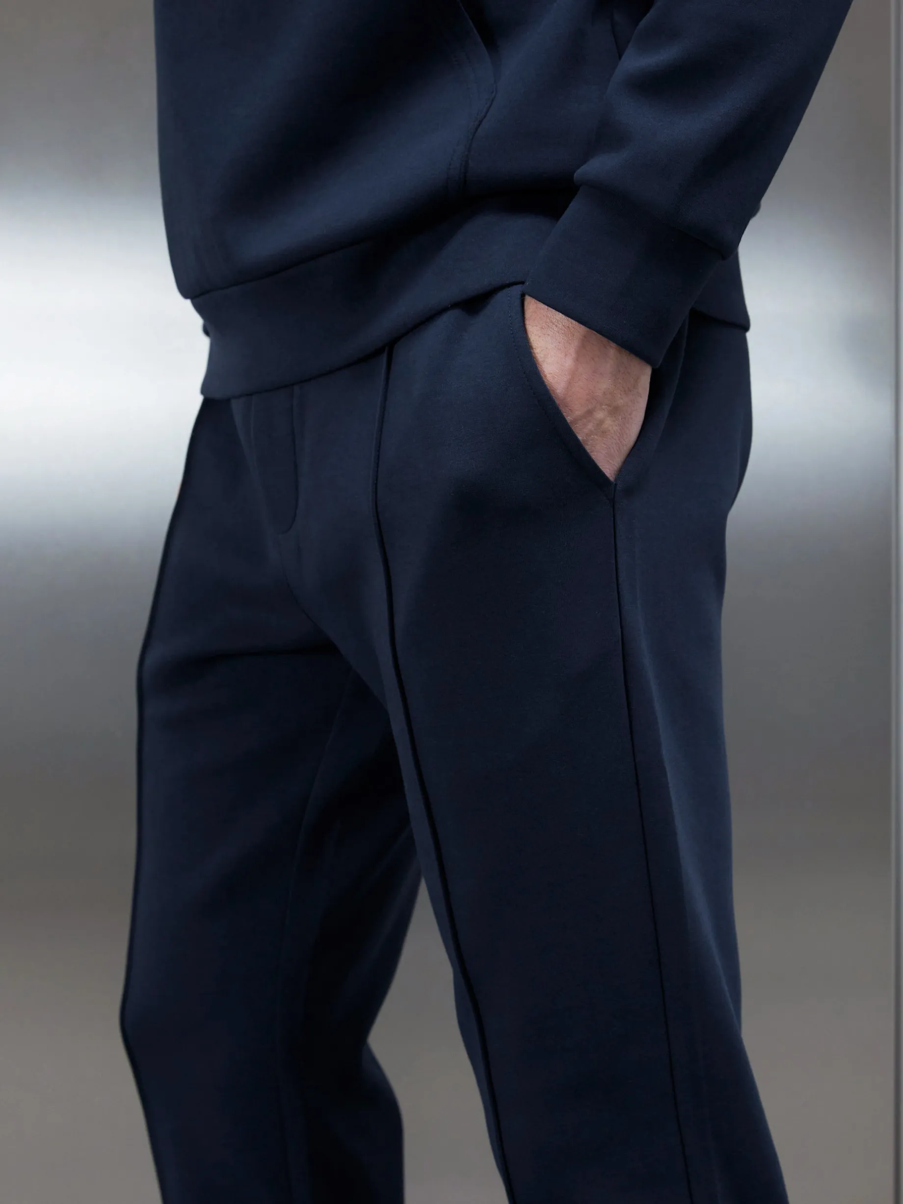 Interlock Jersey Jogger - Navy