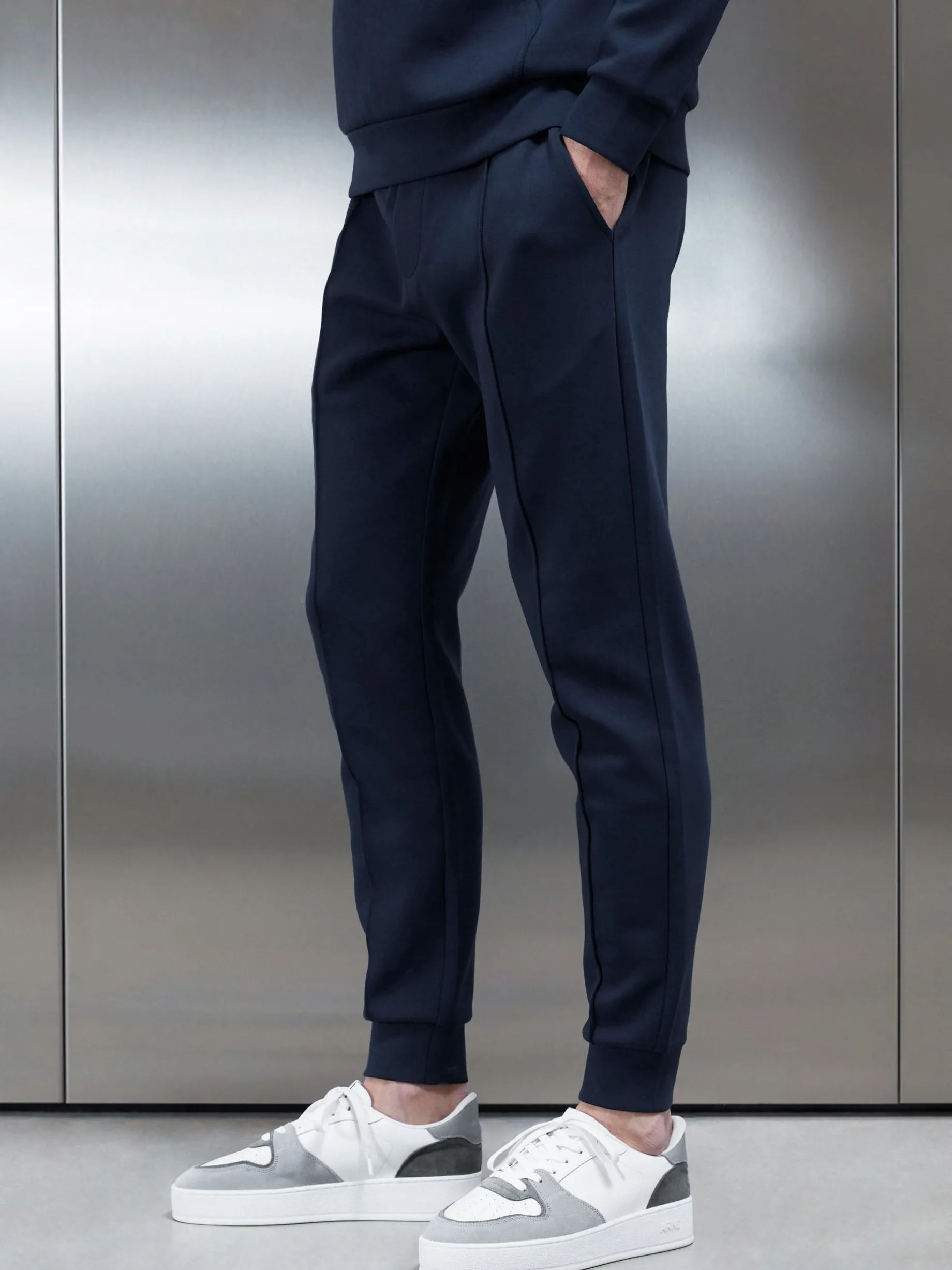 Interlock Jersey Jogger - Navy