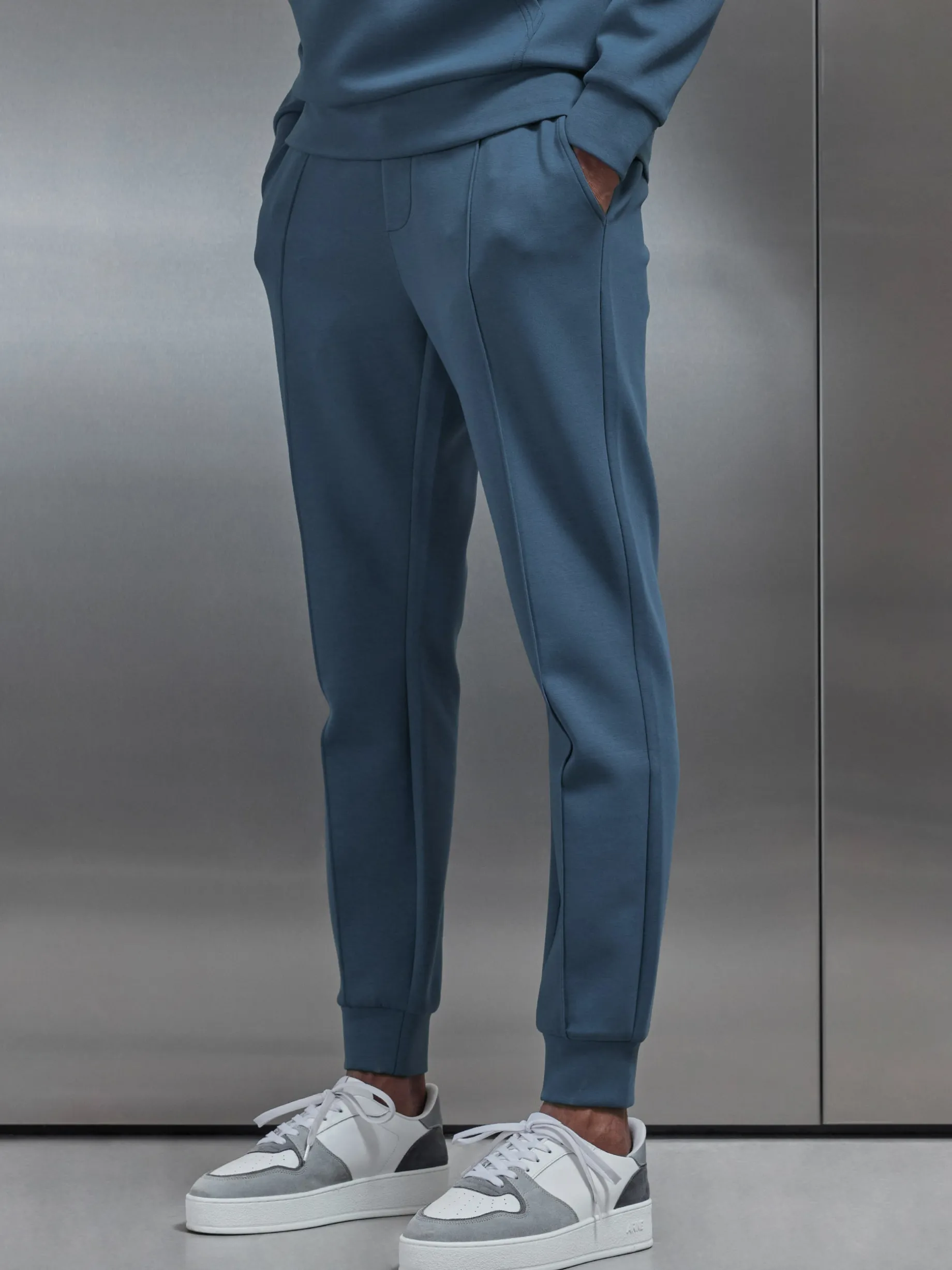 Interlock Jersey Jogger - Steel Blue