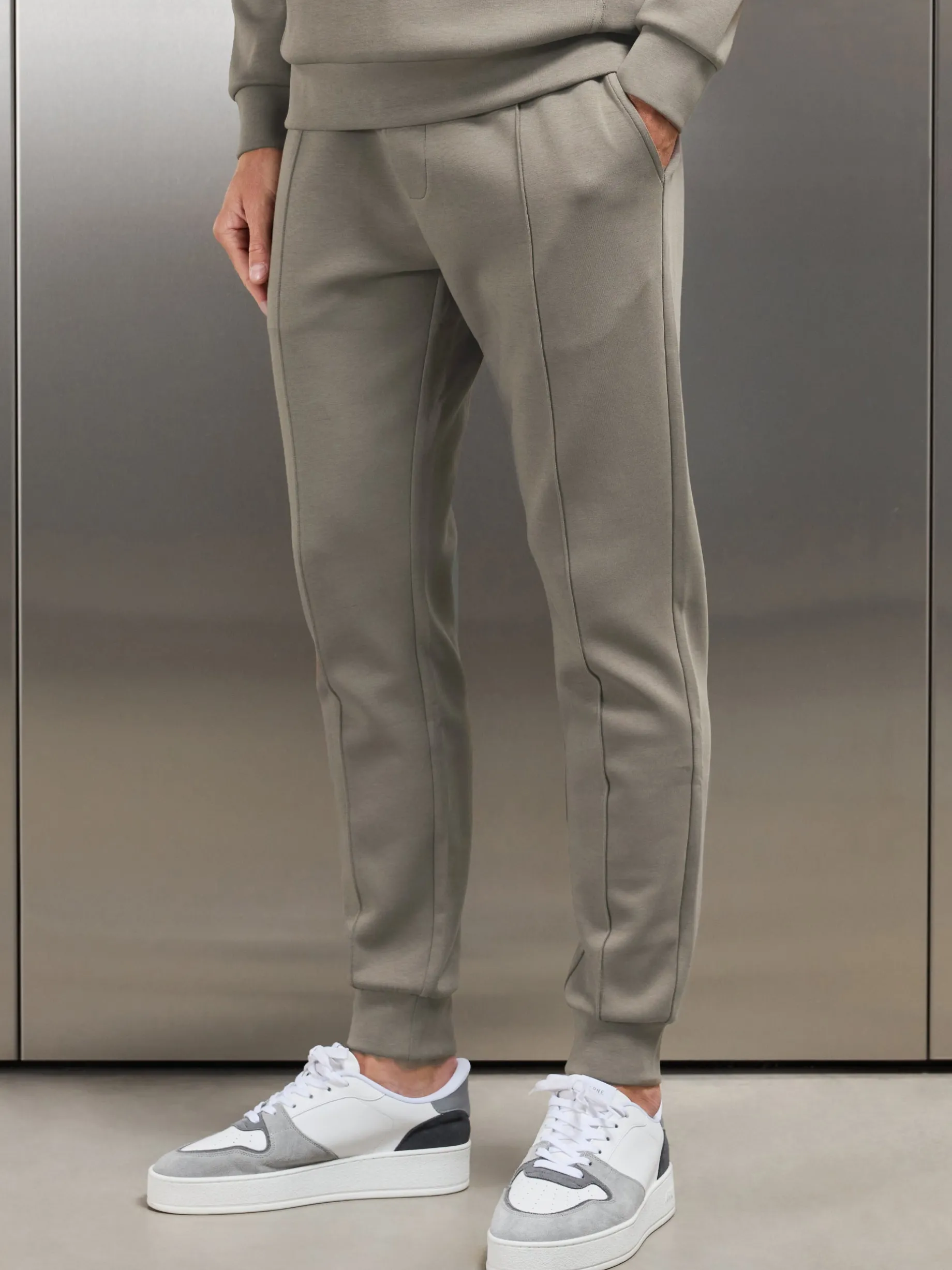 Interlock Jersey Jogger - Taupe