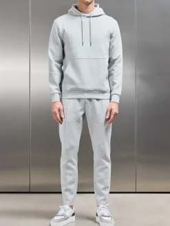 Interlock Jersey Tapered Jogger - Marl Grey