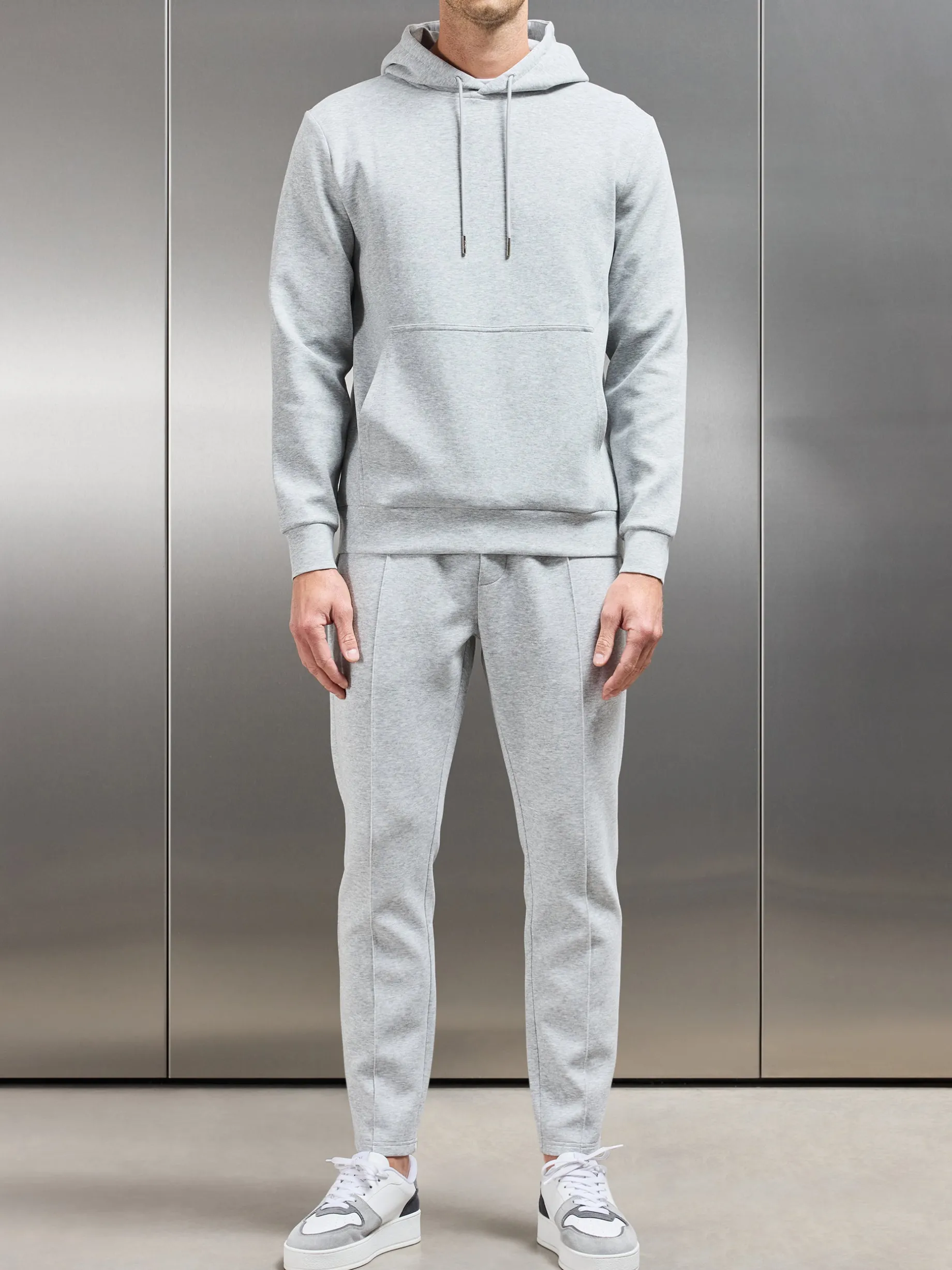Interlock Jersey Tapered Jogger - Marl Grey