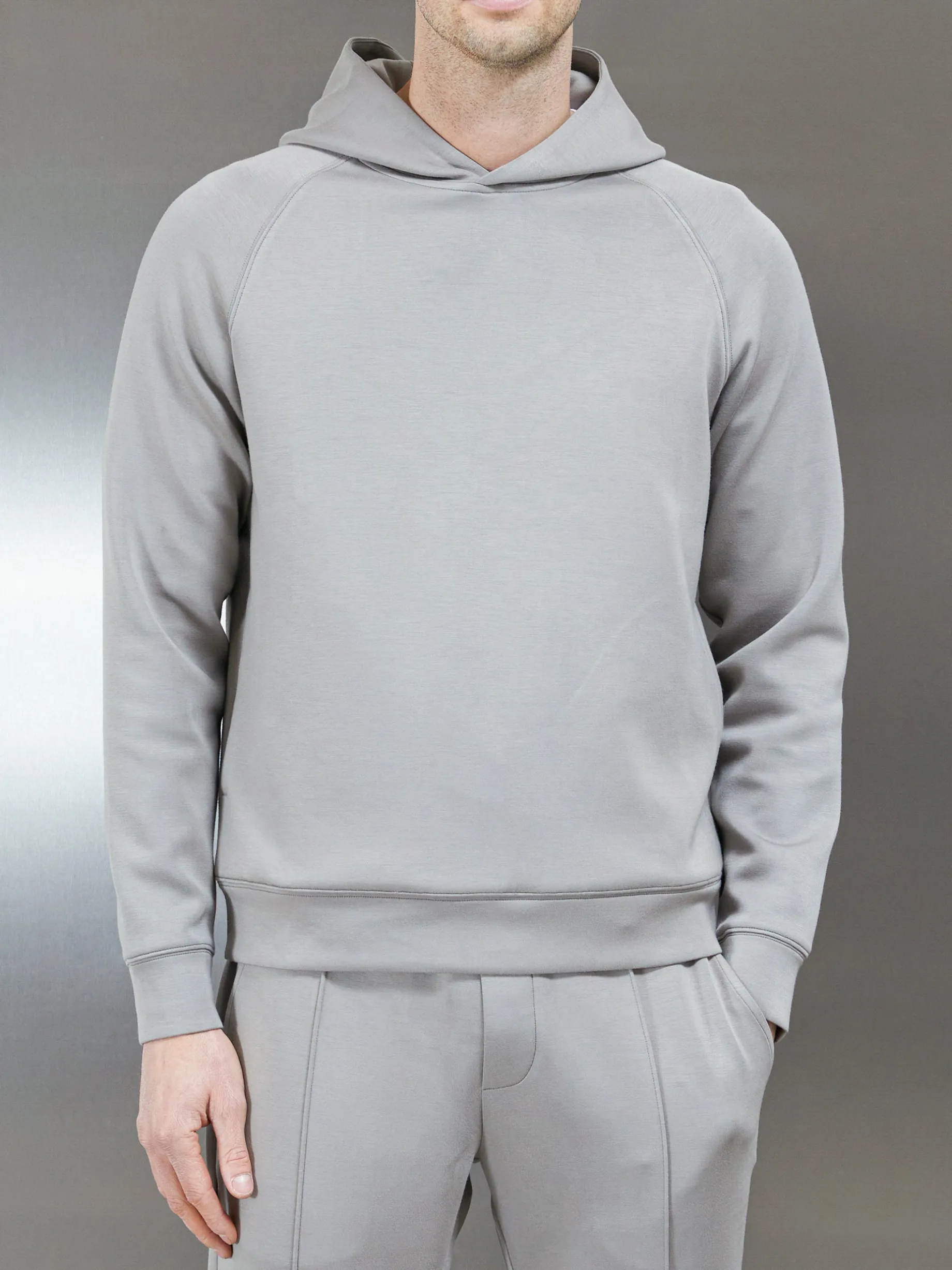 Interlock Neoprene Hoodie - Stone