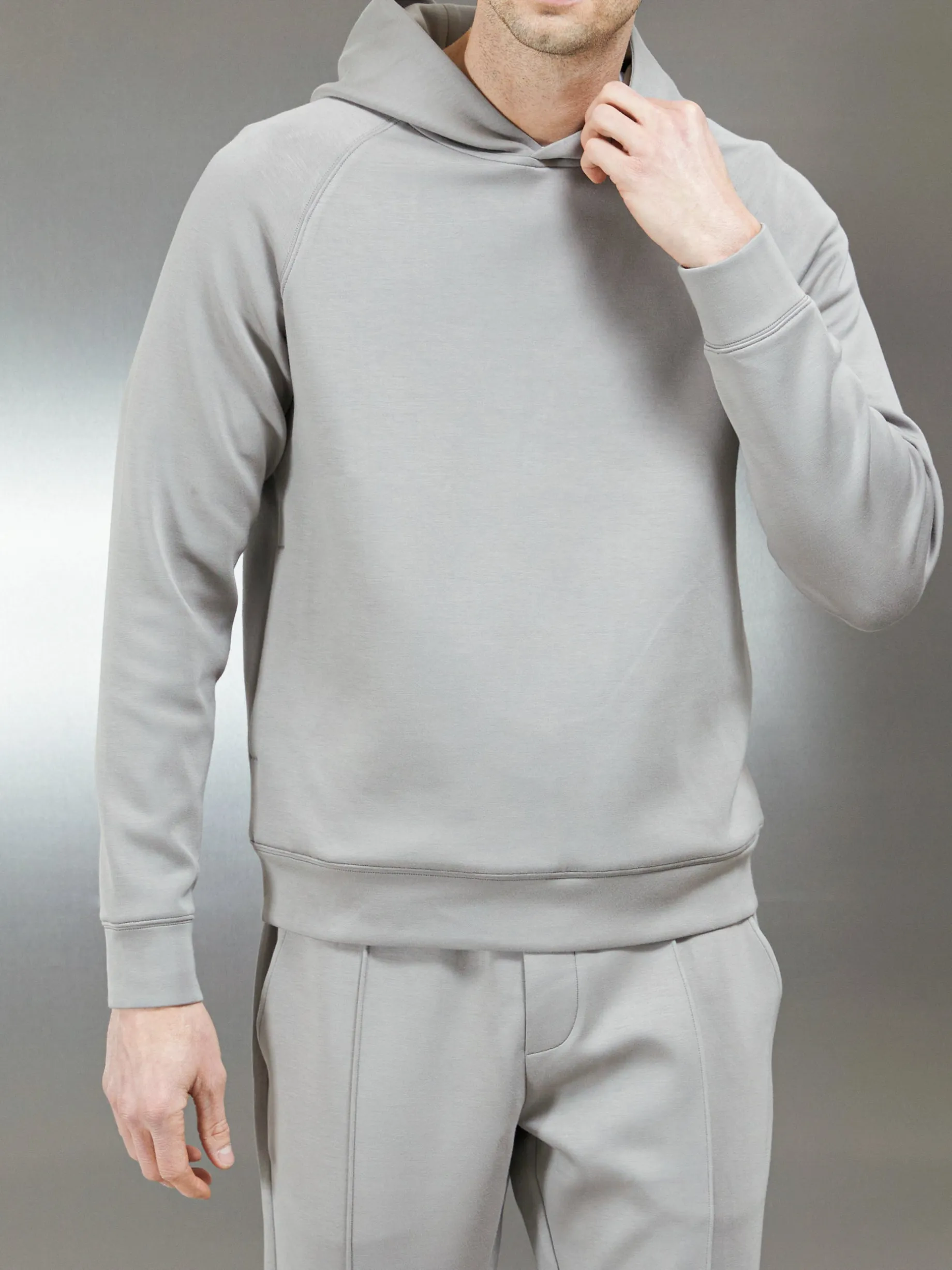 Interlock Neoprene Hoodie - Stone
