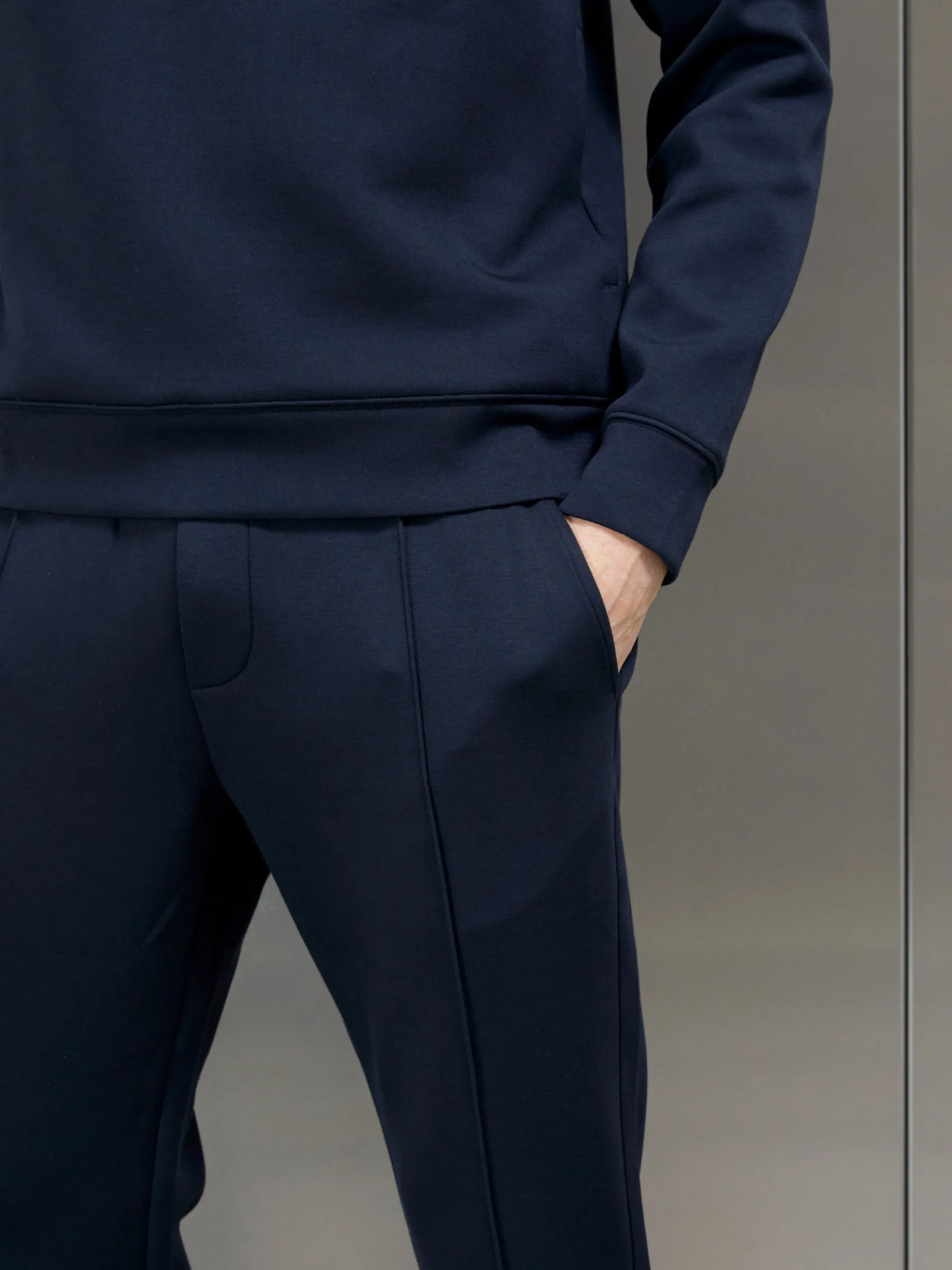 Interlock Neoprene Jogger - Navy