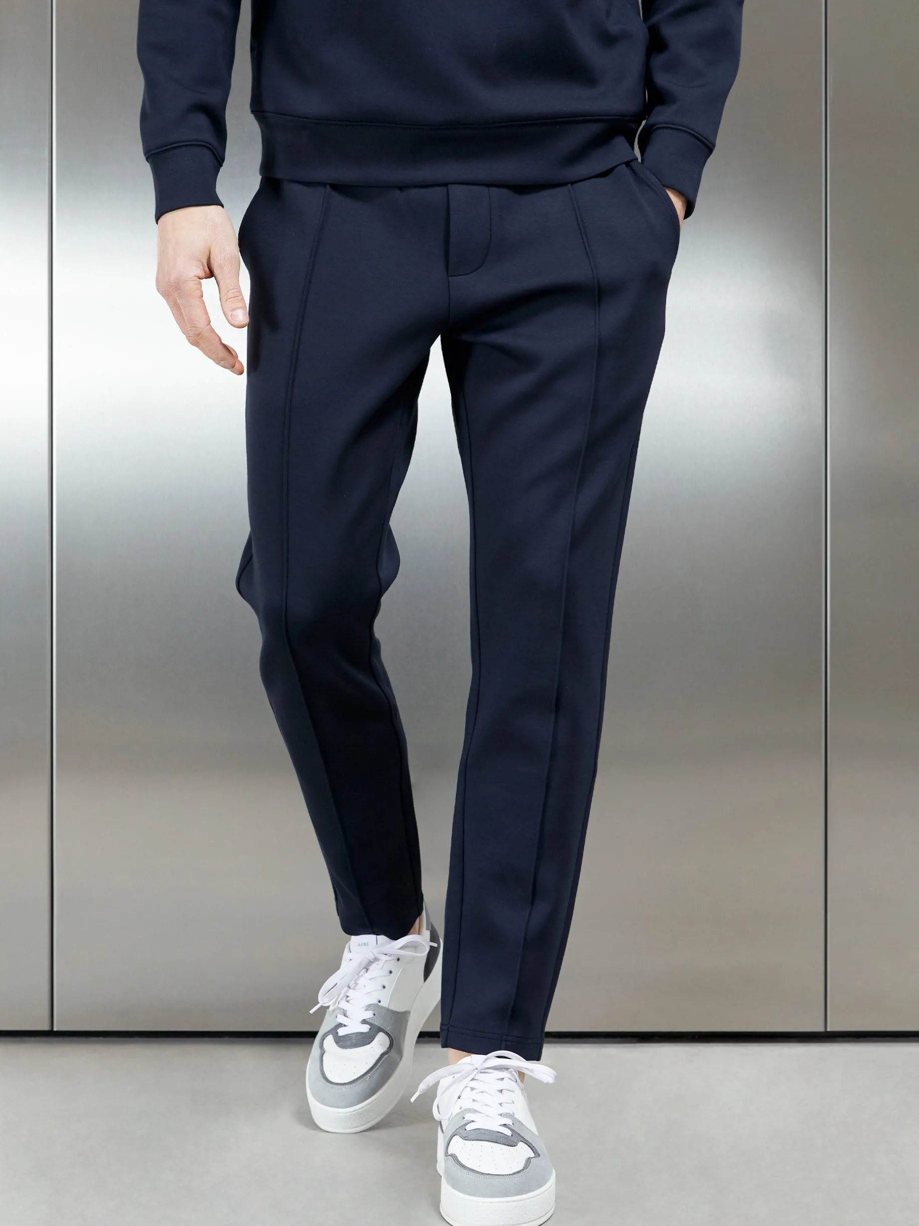 Interlock Neoprene Jogger - Navy