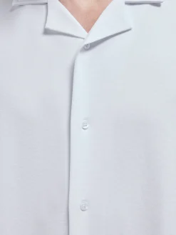Interlock Relaxed Fit Revere Collar Shirt - White