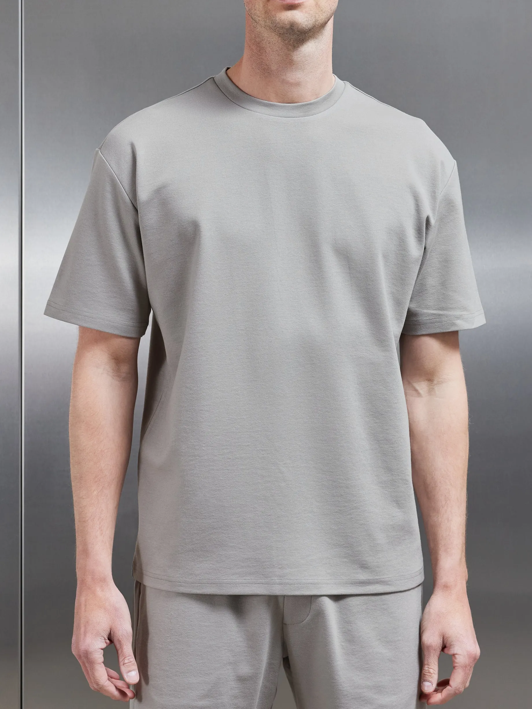 Interlock Relaxed Fit T-Shirt - Stone