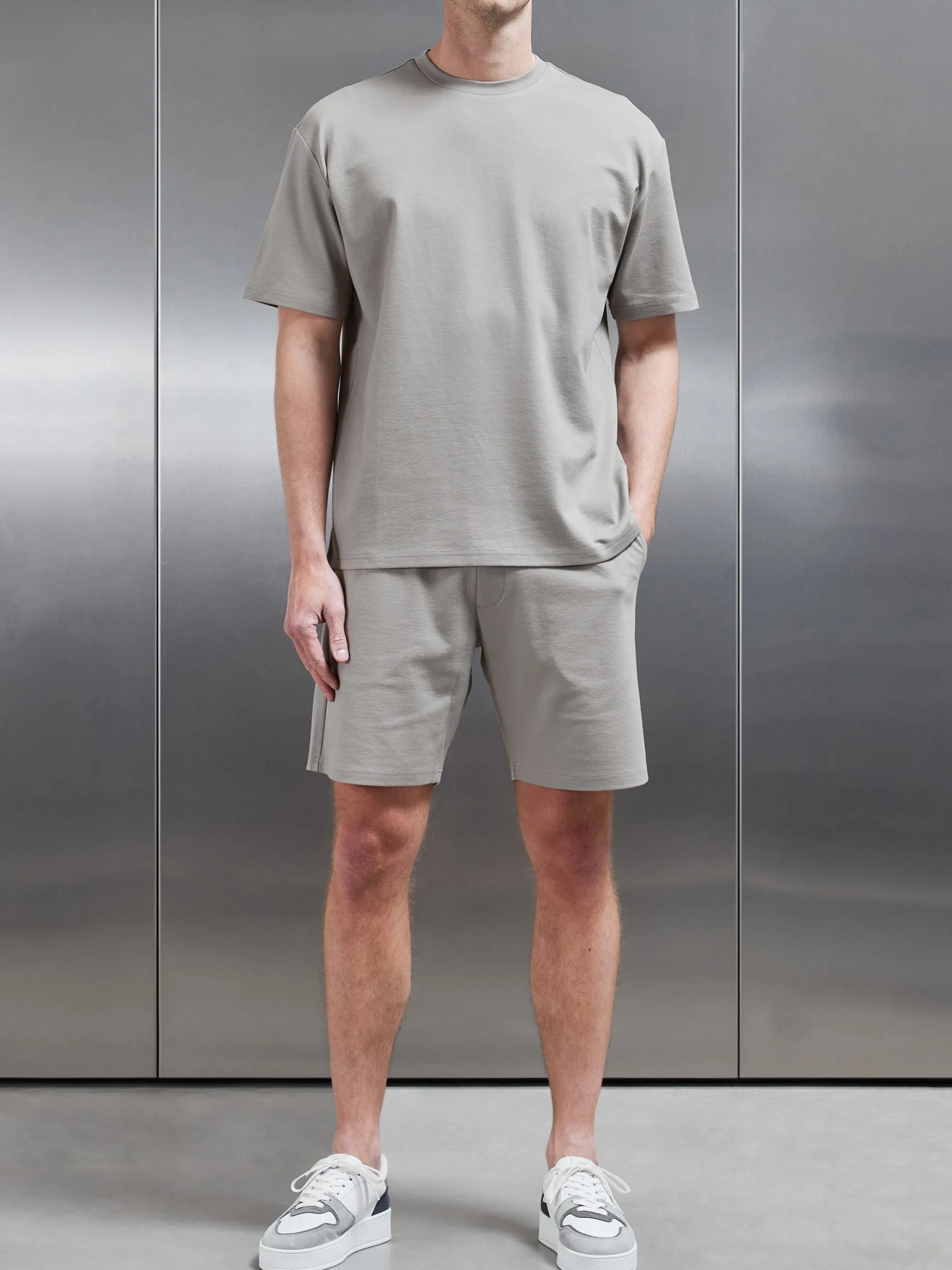 Interlock Relaxed Fit T-Shirt - Stone