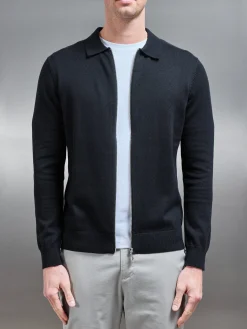Knitted Overshirt - Black