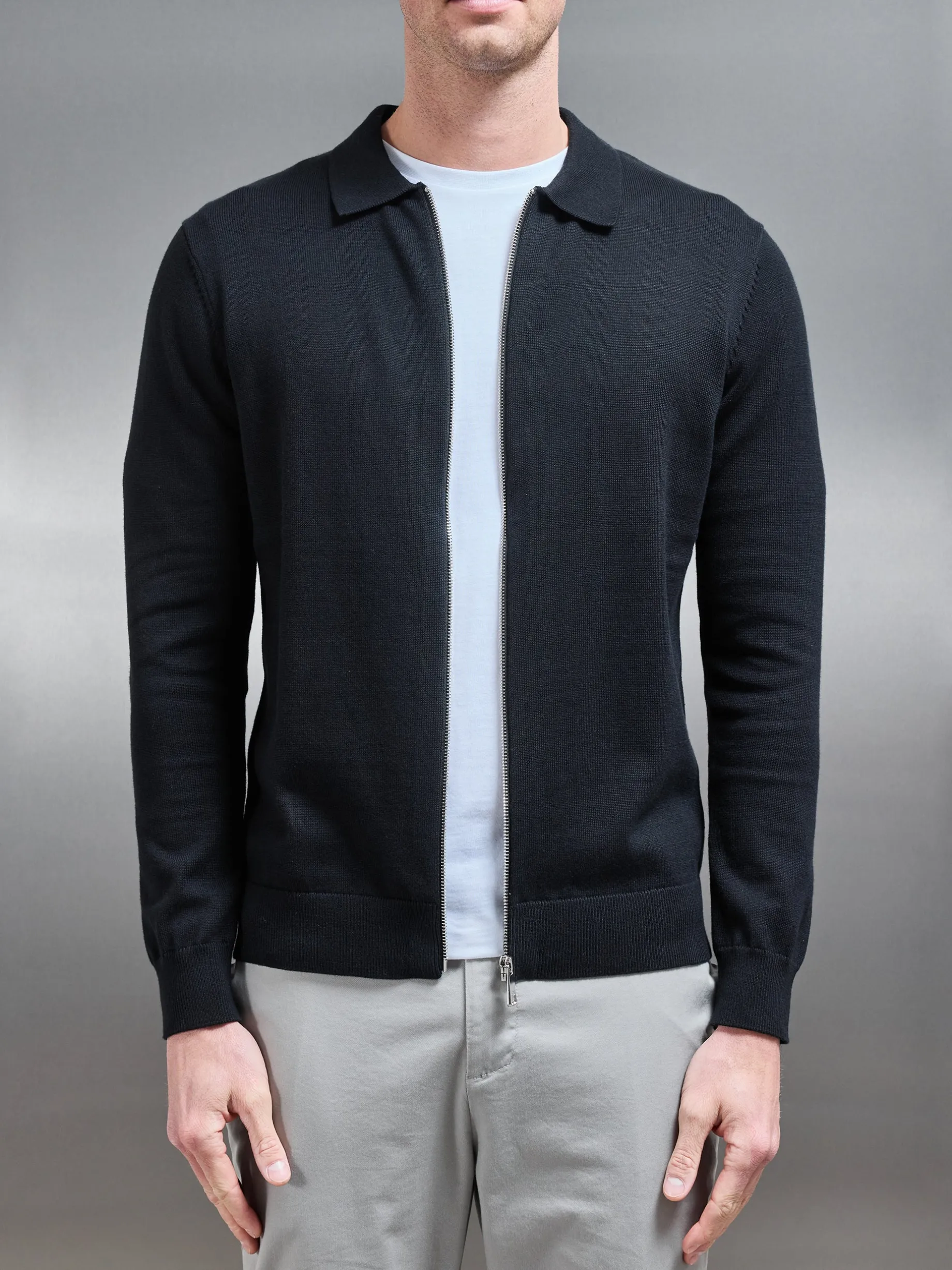 Knitted Overshirt - Black
