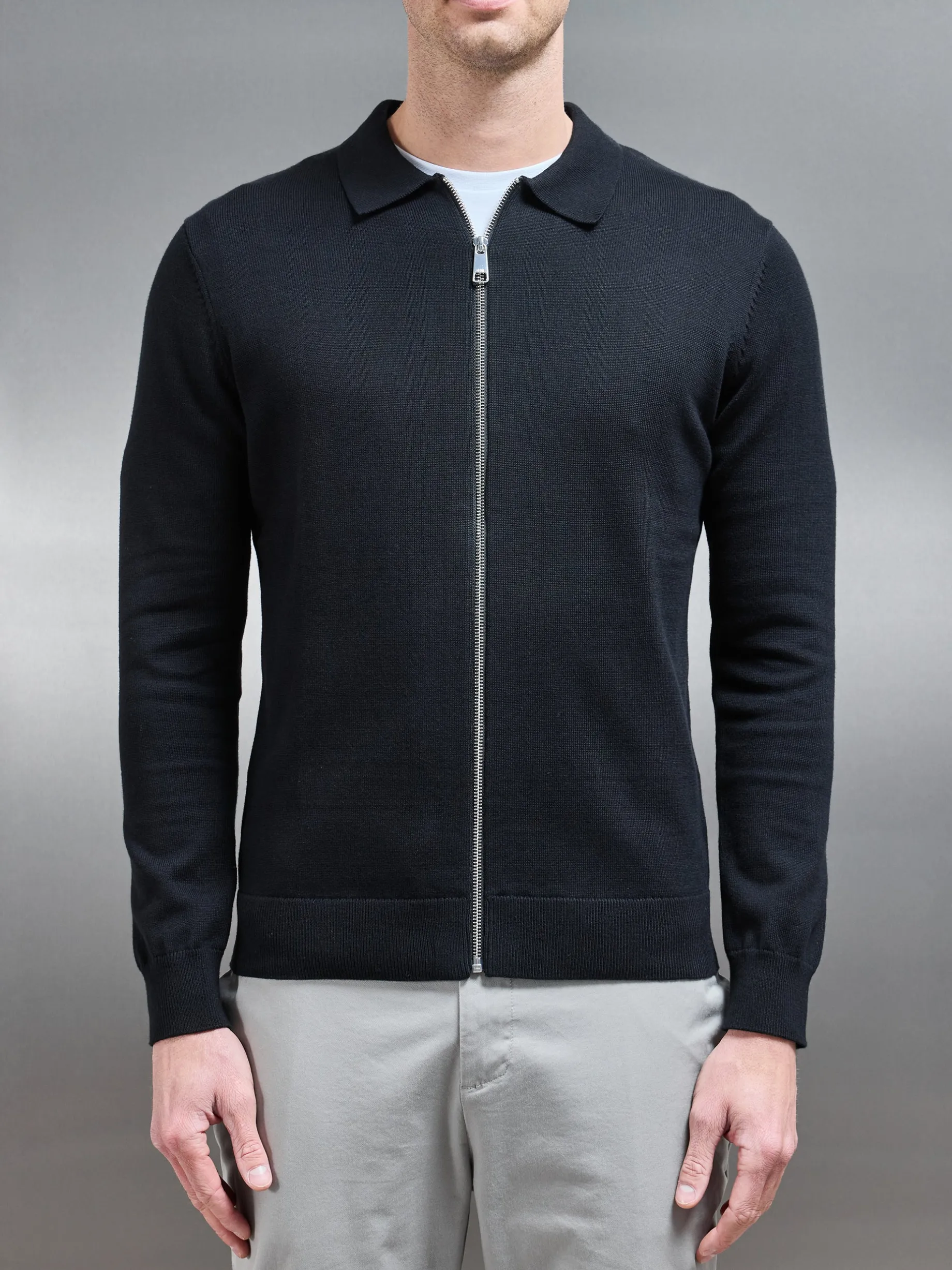 Knitted Overshirt - Black