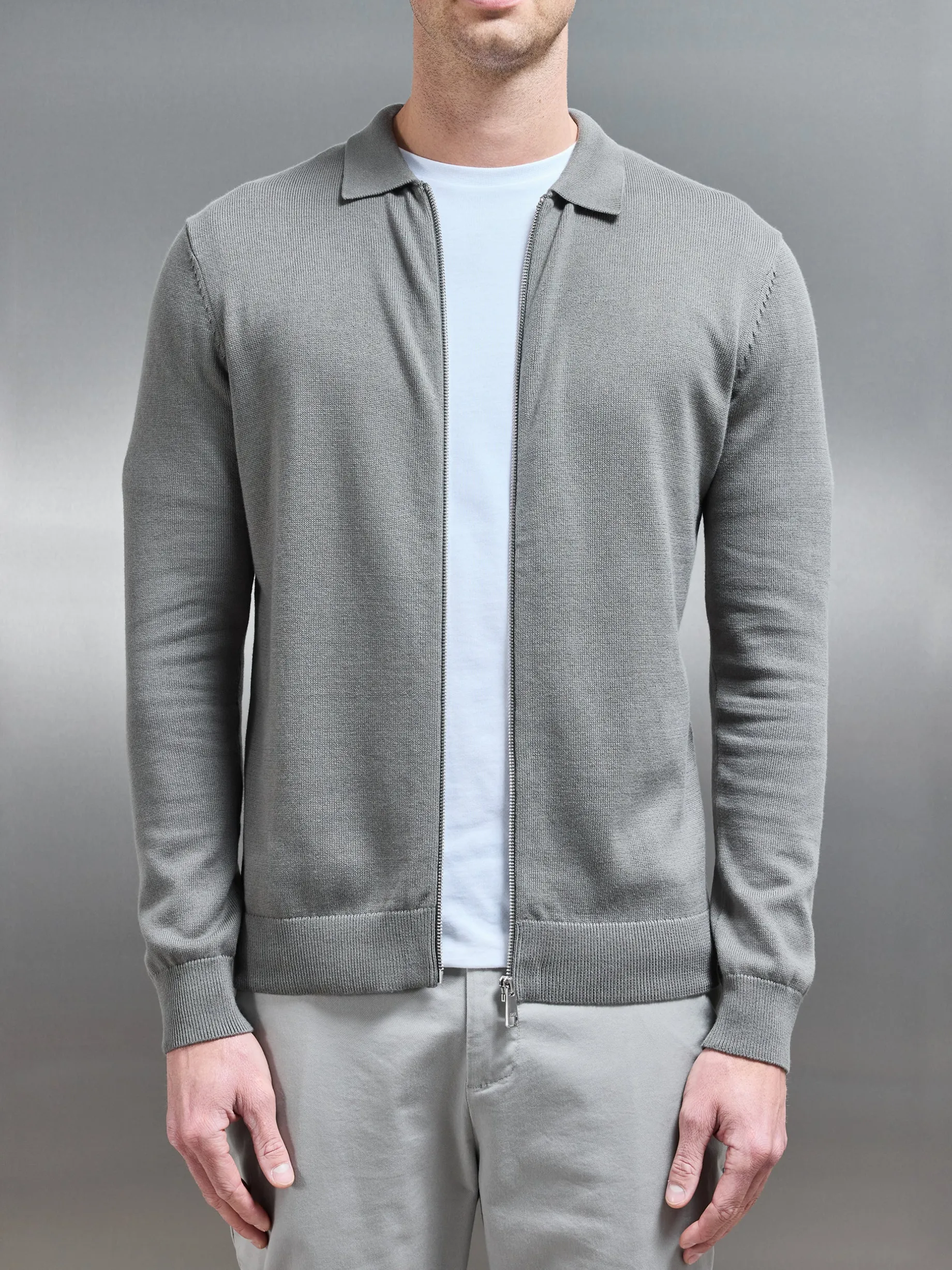 Knitted Overshirt - Sage