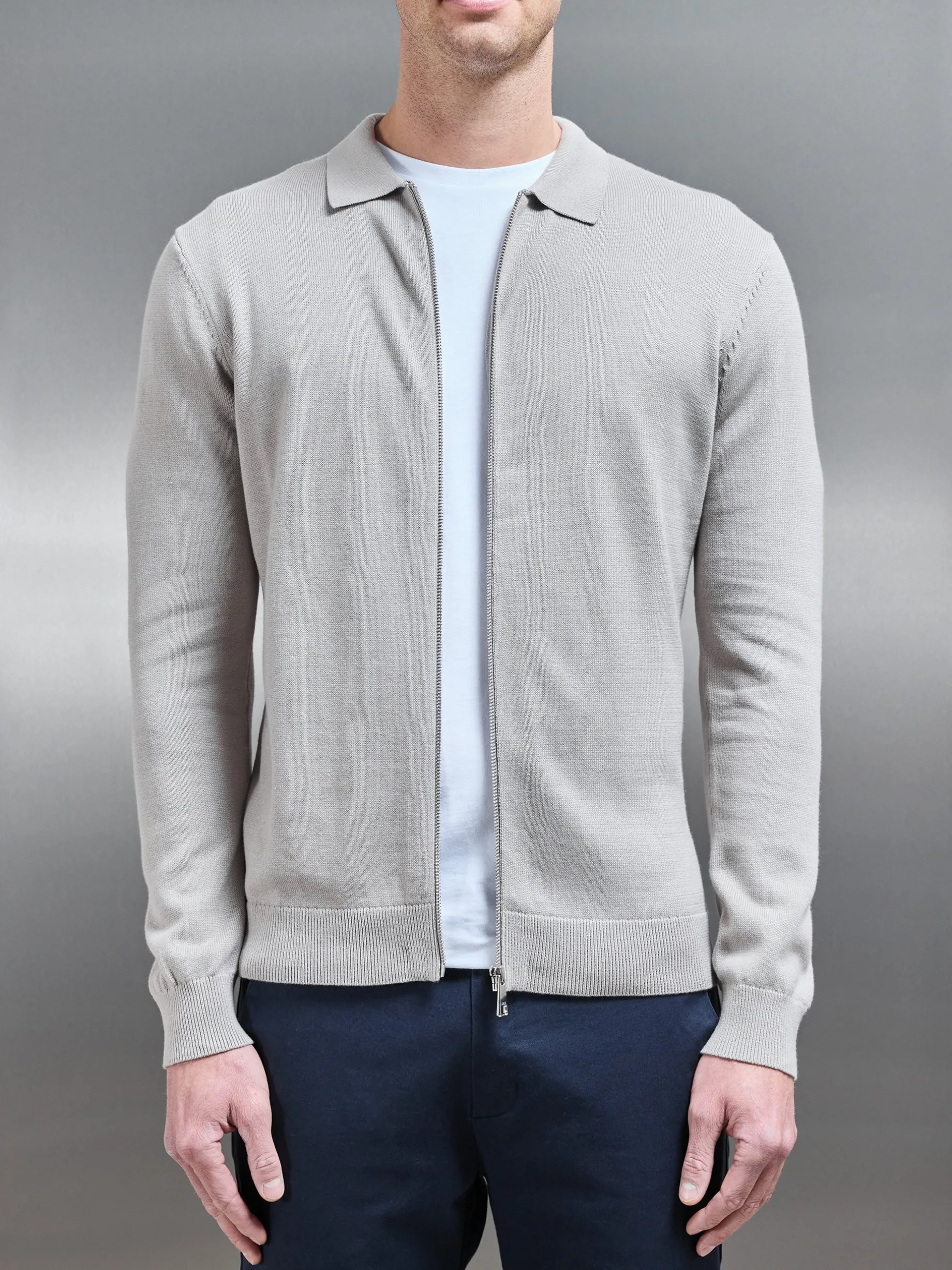 Knitted Overshirt - Stone