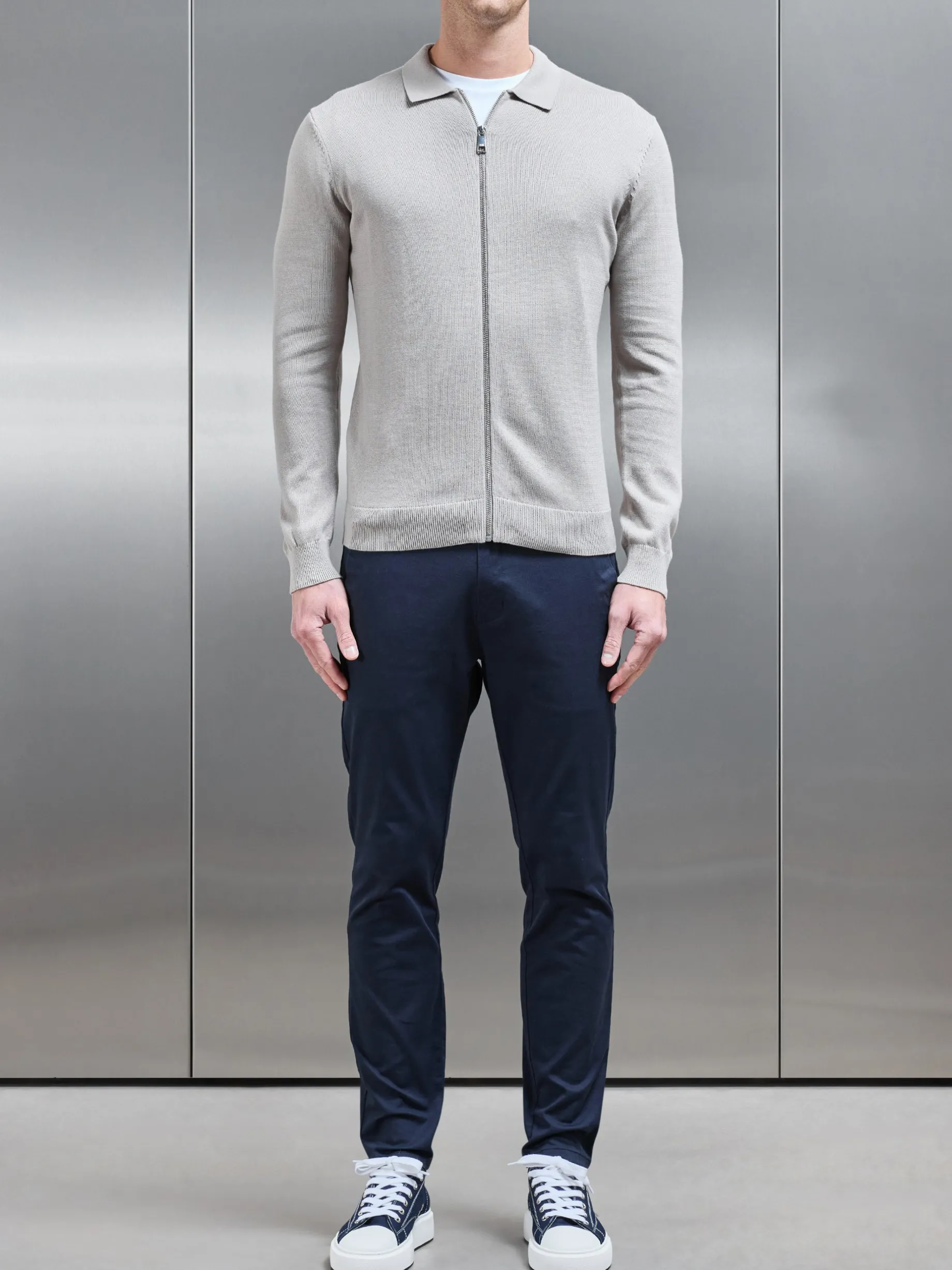 Knitted Overshirt - Stone
