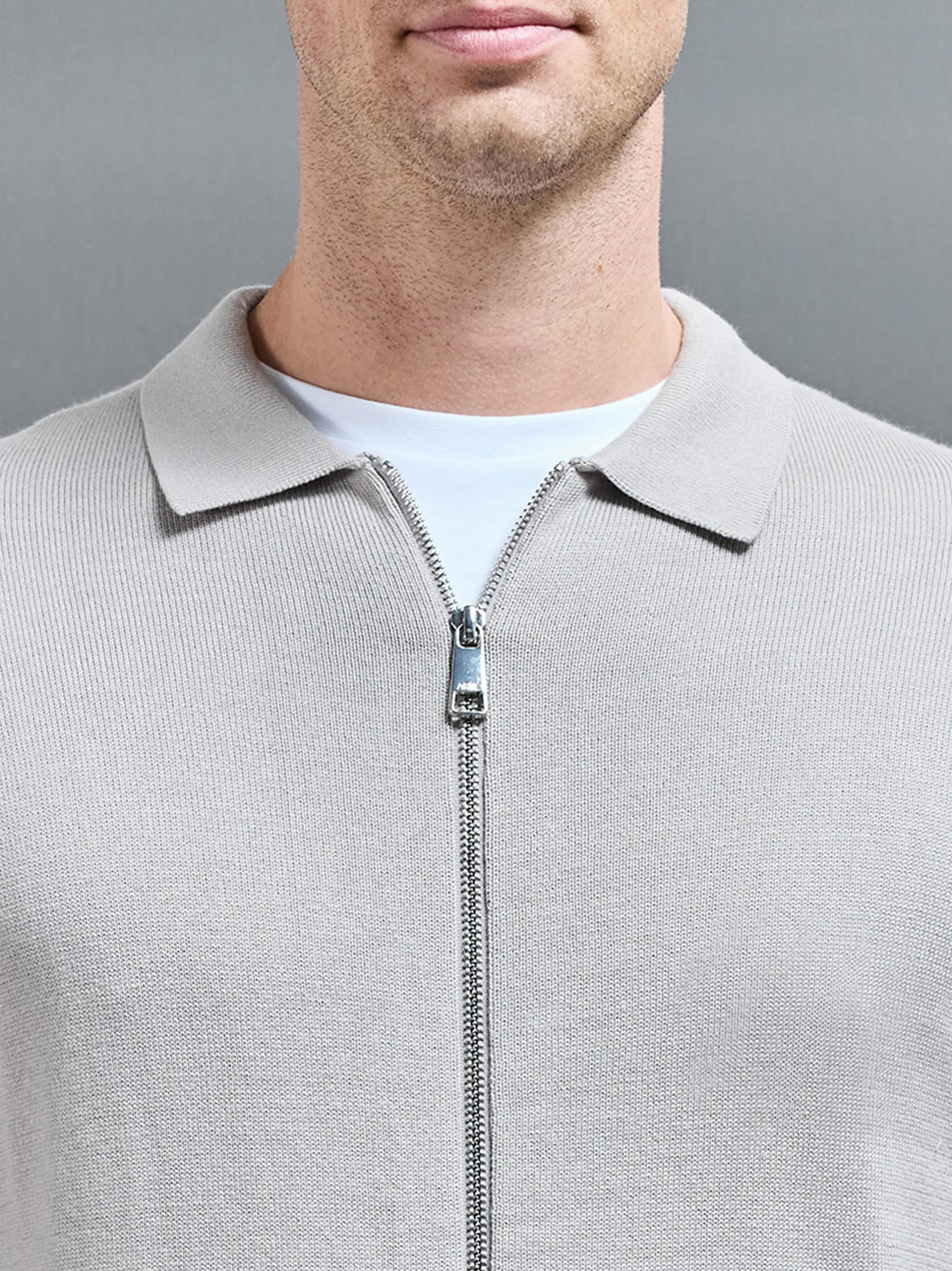 Knitted Overshirt - Stone