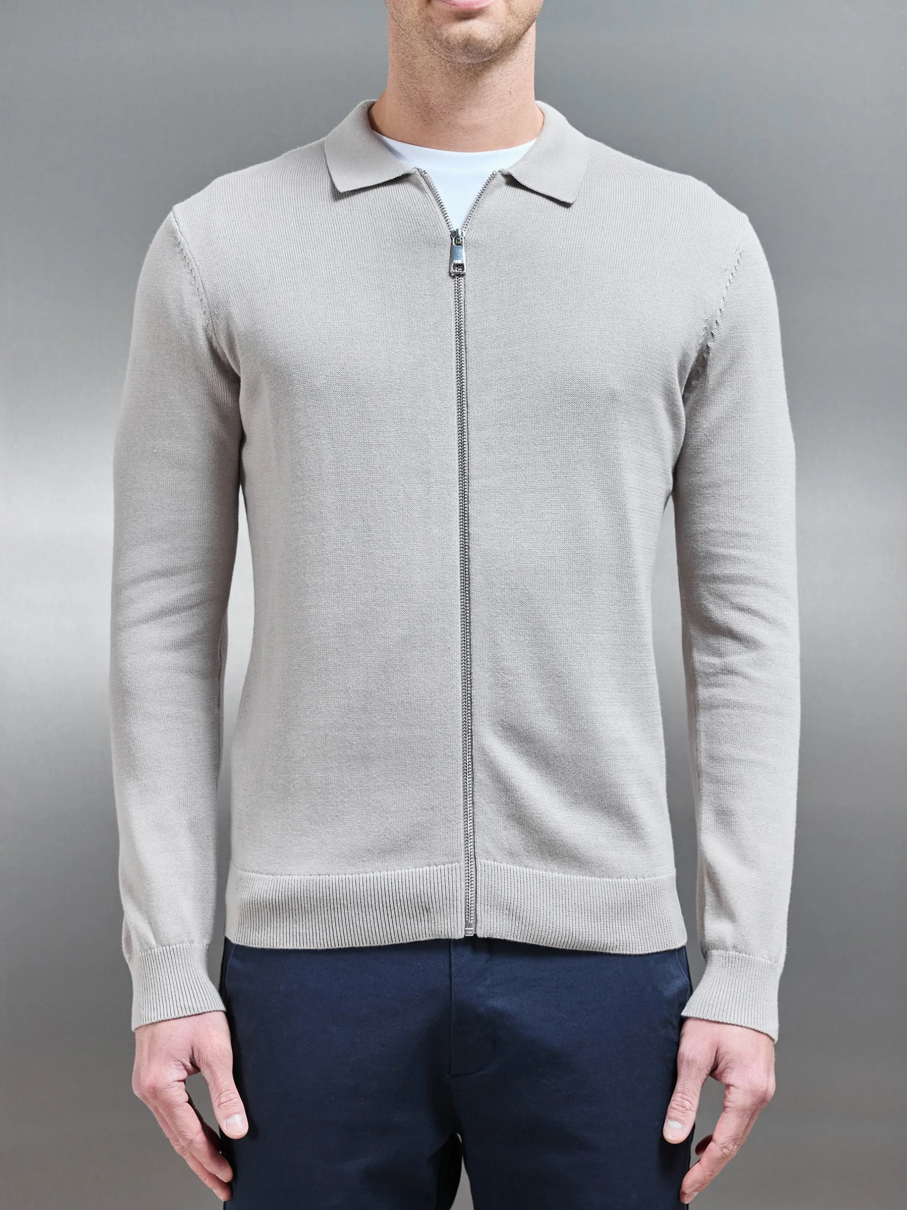 Knitted Overshirt - Stone