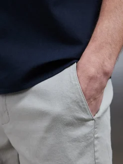 Linen Tailored Short - Stone