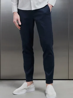 Linen Tailored Trouser - Navy