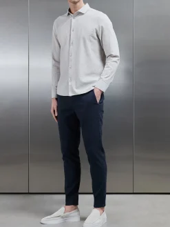 Linen Tailored Trouser - Navy