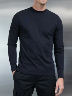 Long Sleeve Slim Fit T-Shirt - Black