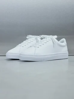 Low Essential Leather Trainer - White