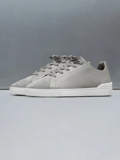 Low Trainer Tumbled Leather - Stone