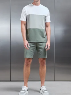 Luxe Colour Block T-Shirt - White