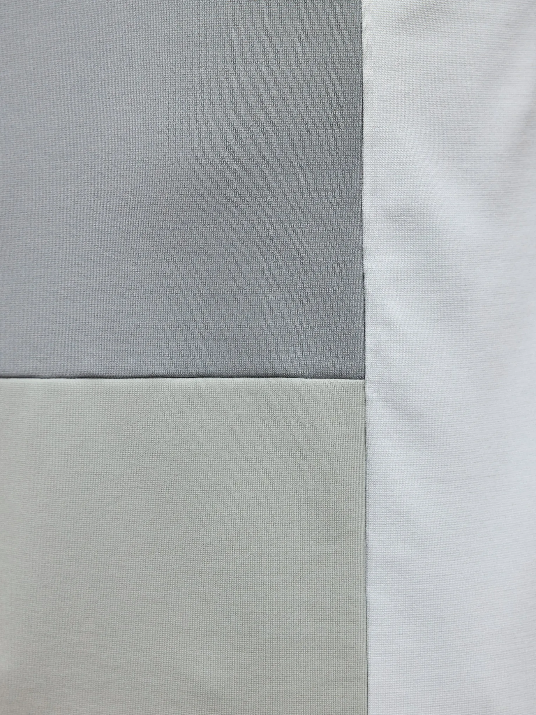 Luxe Colour Block Zip Polo Shirt - Stone