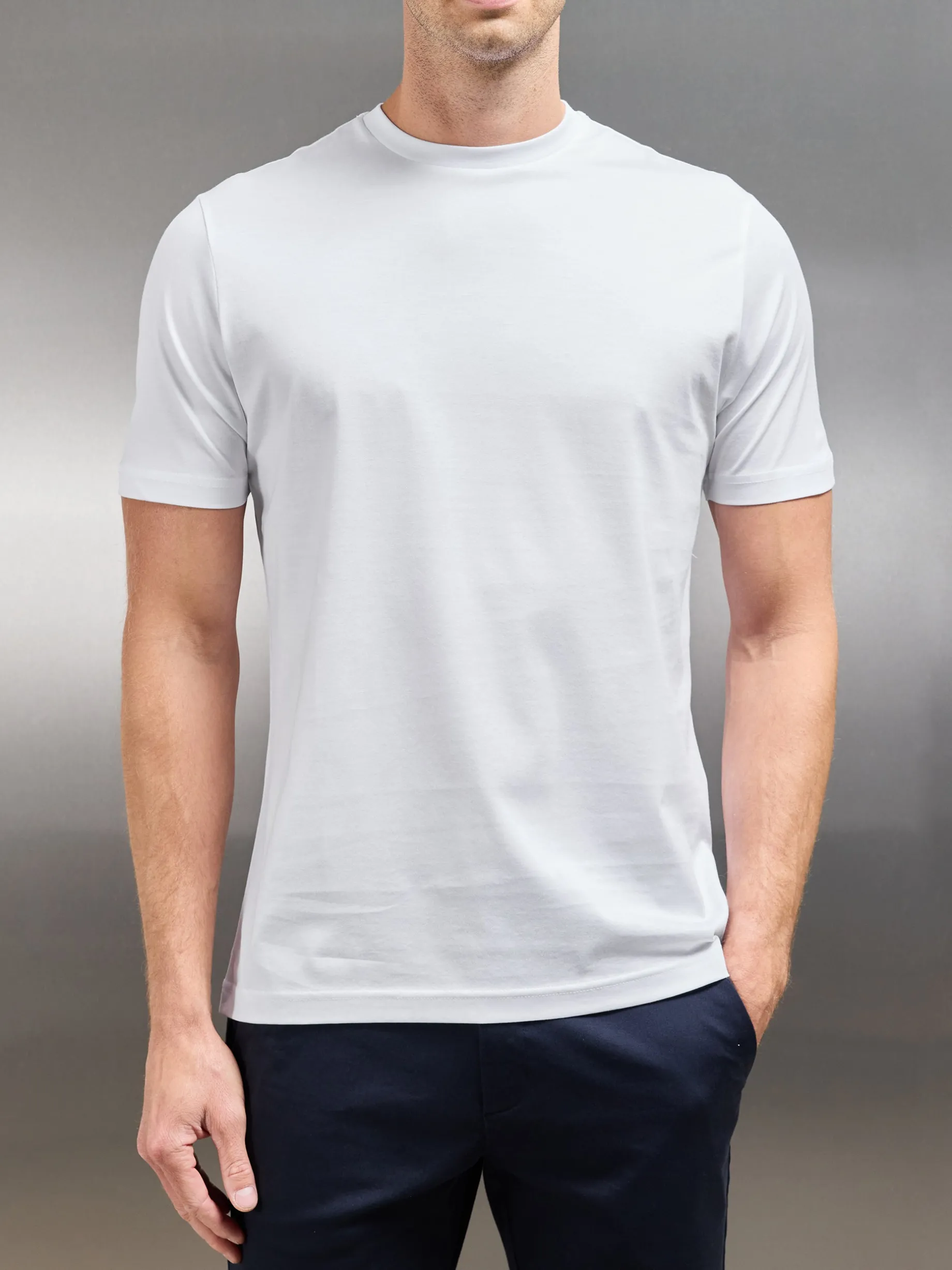 Mercerised Cotton T-shirt - White