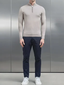 Merino Wool Funnel Neck - Stone