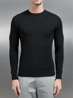 Merino Wool Sweatshirt - Black