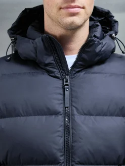 Mid Length Down Jacket - Navy